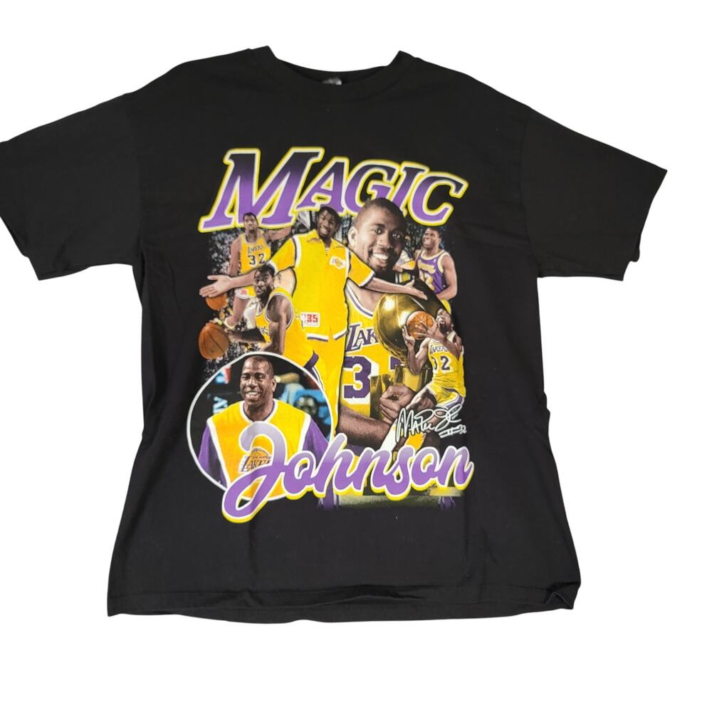 Magic Johnson Lakers Tshirt Sz L Playertees Elemental (0008) NWOT